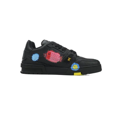 PK God Batch Yayoi Kusama x Louis Vuitton Trainer Black 02