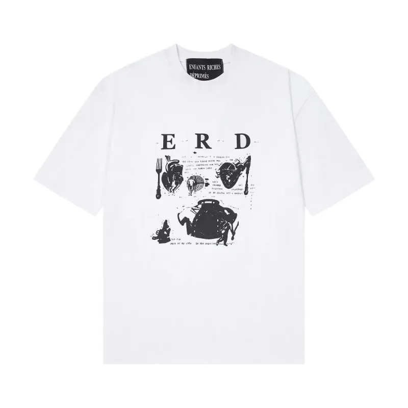 ENFANTS RICHES DÉPRIMÉS RITUAL PRAYER T-SHIRT FADED WHITE