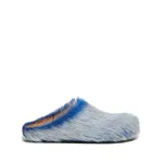 Marni Long hair Calfskin Fussbett Clogs Blue SBMR000600P8006