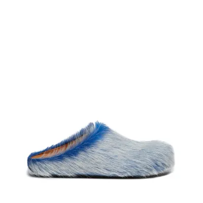 Marni Long hair Calfskin Fussbett Clogs Blue SBMR000600P8006 02