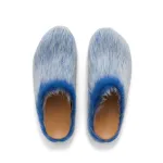 Marni Long hair Calfskin Fussbett Clogs Blue SBMR000600P8006