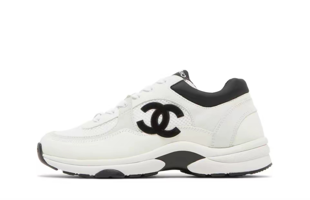 PK God Batch Chanel Low Top Trainer Suede White Black