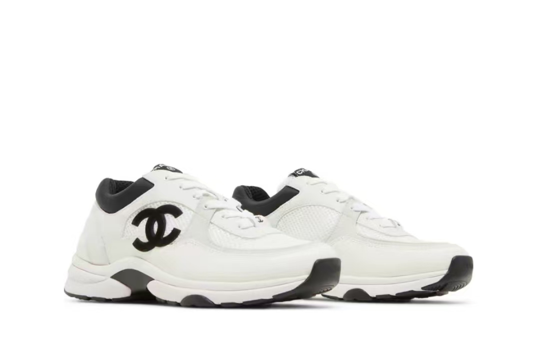 PK God Batch Chanel Low Top Trainer Suede White Black