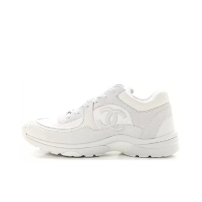 PK God Batch Chanel Triple White Chanel CC Logo Low Top 01