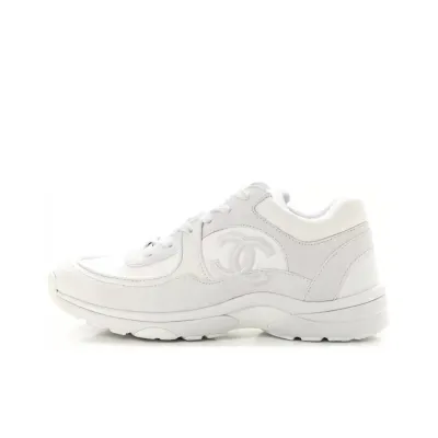 PK God Batch Chanel Triple White Chanel CC Logo Low Top 01