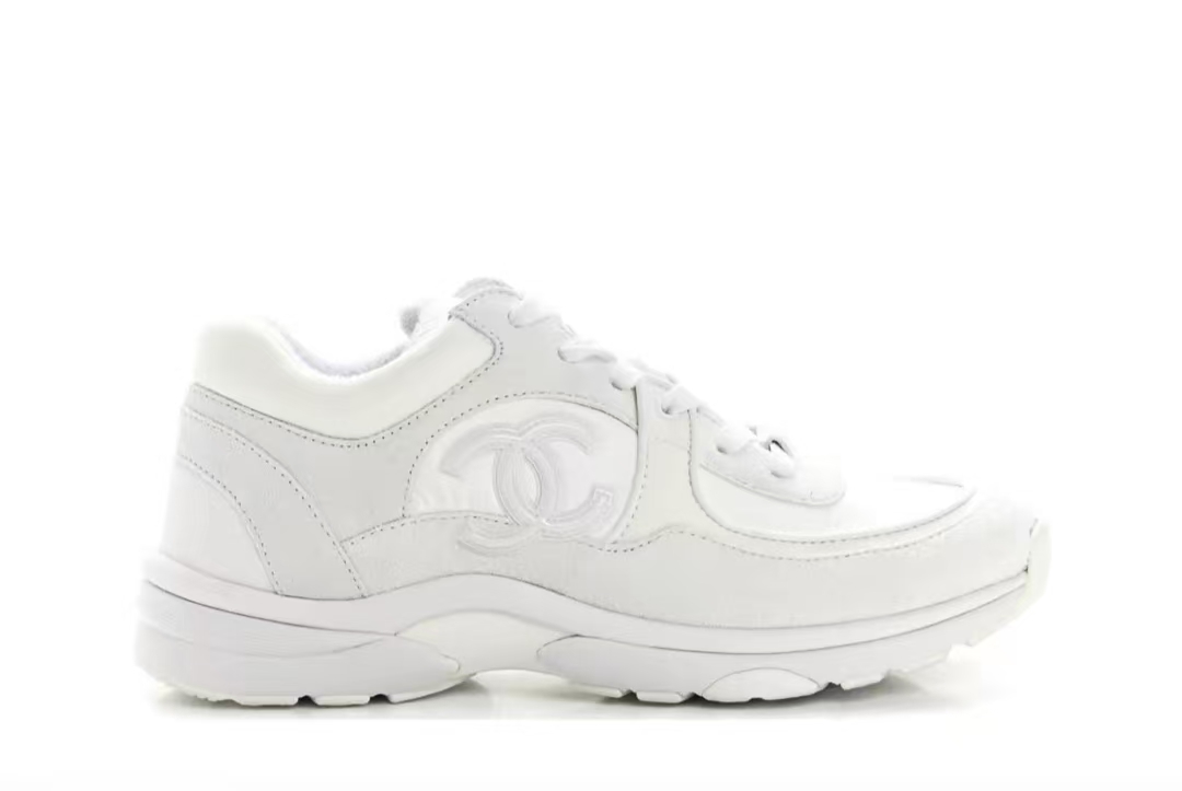 PK God Batch Chanel Triple White Chanel CC Logo Low Top
