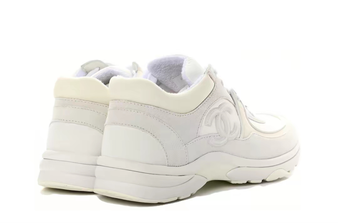 PK God Batch Chanel Triple White Chanel CC Logo Low Top