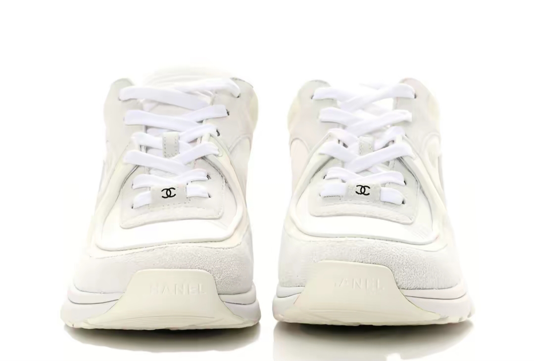 PK God Batch Chanel Triple White Chanel CC Logo Low Top