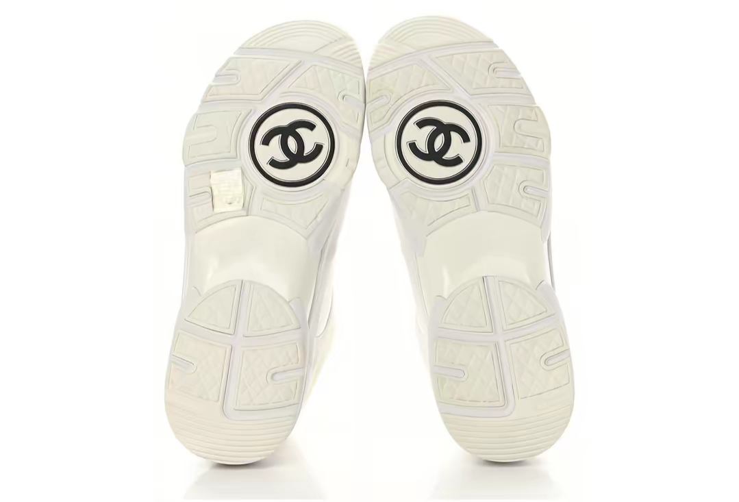 PK God Batch Chanel Triple White Chanel CC Logo Low Top