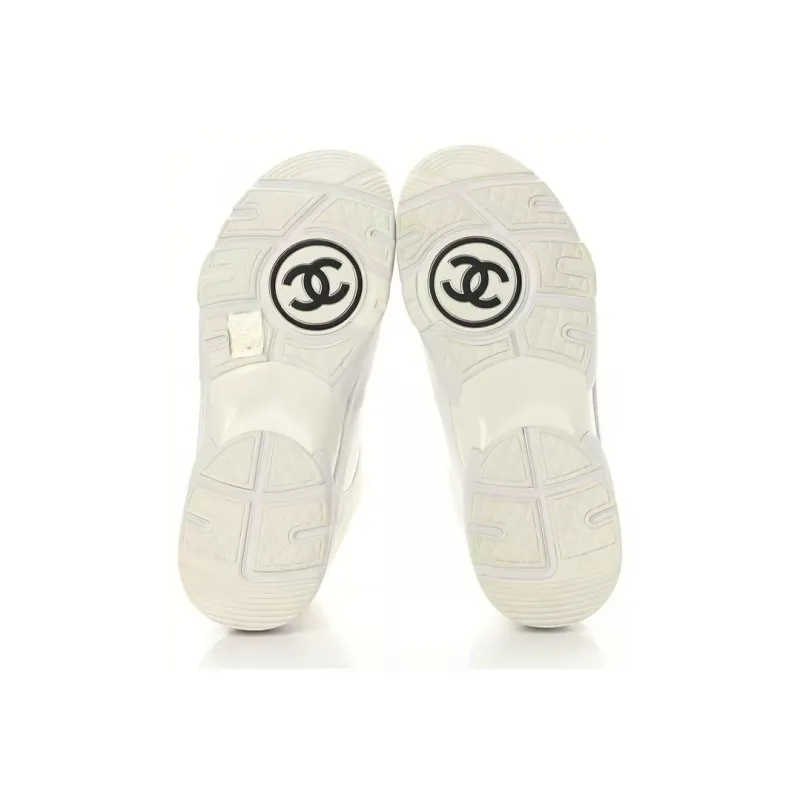 PK God Batch Chanel Triple White Chanel CC Logo Low Top