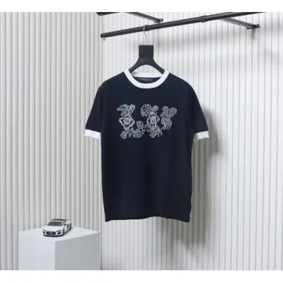 High Quality Batch Louis Vuitton 25ss early spring new short-sleeved sunflower floral knitted short-sleeved 01