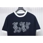 High Quality Batch Louis Vuitton 25ss early spring new short-sleeved sunflower floral knitted short-sleeved