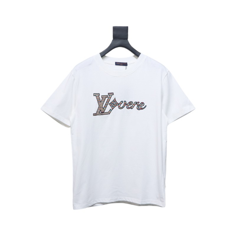 High Quality Batch Louis Vuitton 25ss rainbow woven embroidered short sleeve