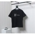 High Quality Batch Louis Vuitton 25ss rainbow woven embroidered short sleeve Black