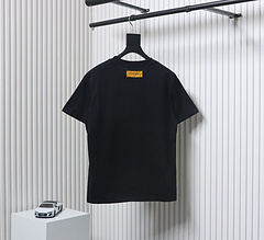 High Quality Batch Louis Vuitton 25ss rainbow woven embroidered short sleeve Black