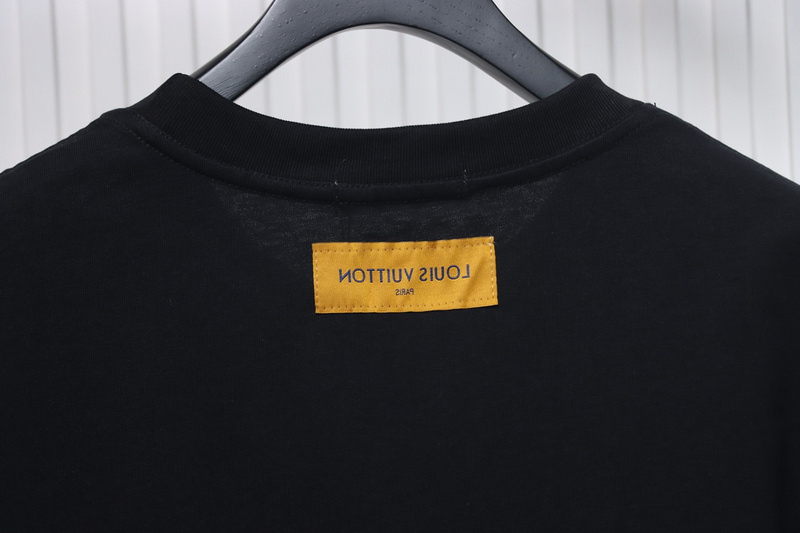 High Quality Batch Louis Vuitton 25ss rainbow woven embroidered short sleeve Black