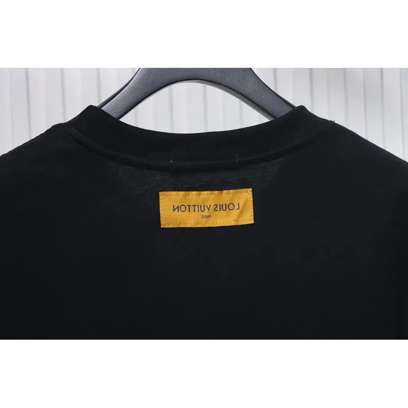 High Quality Batch Louis Vuitton 25ss rainbow woven embroidered short sleeve Black