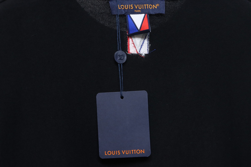 High Quality Batch Louis Vuitton America's Cup series letter logo embroidery hot diamond knitted sweater short sleeves