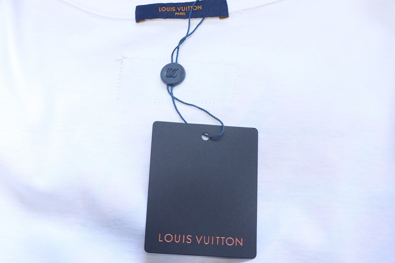 High Quality Batch Louis Vuitton Comic Cartoon Flame Letter Print Short Sleeve White