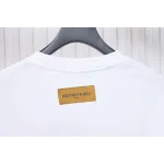 High Quality Batch Louis Vuitton Comic Cartoon Flame Letter Print Short Sleeve White
