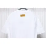 High Quality Batch Louis Vuitton Comic Cartoon Flame Letter Print Short Sleeve White