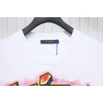 High Quality Batch Louis Vuitton Comic Cartoon Flame Letter Print Short Sleeve White