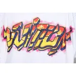 High Quality Batch Louis Vuitton Comic Cartoon Flame Letter Print Short Sleeve White