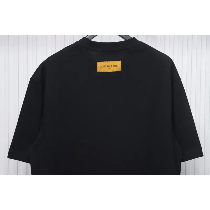 High Quality Batch Louis Vuitton Comic Cartoon Flame Letters Printed Short Sleeve