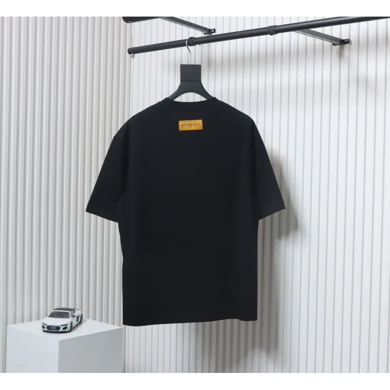 High Quality Batch Louis Vuitton Comic Cartoon Flame Letters Printed Short Sleeve