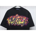 High Quality Batch Louis Vuitton Comic Cartoon Flame Letters Printed Short Sleeve