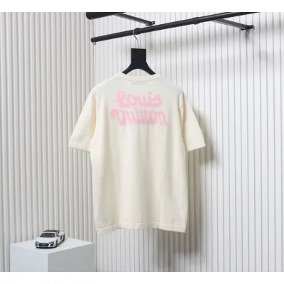 High Quality Batch Louis Vuitton LV Tyler co-branded floral jacquard knitted short-sleeved T-shirt 02