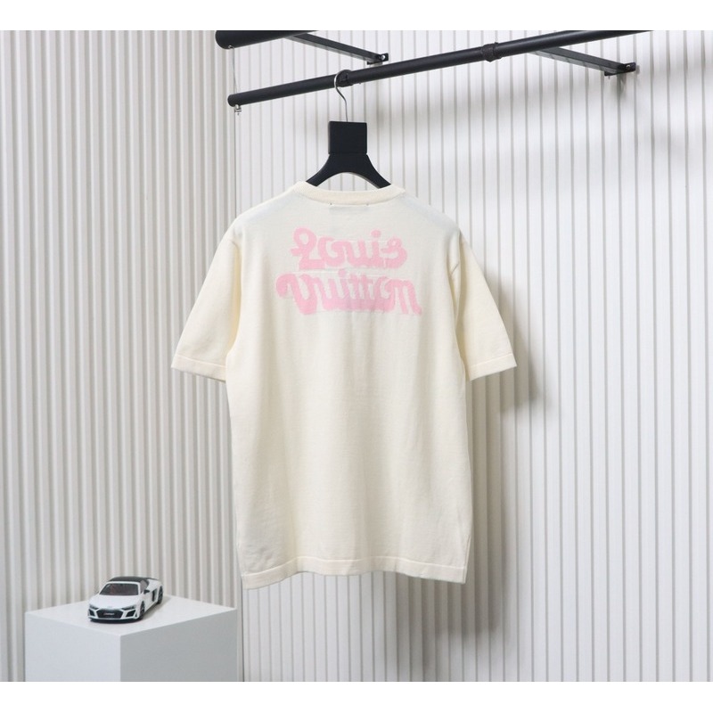 High Quality Batch Louis Vuitton LV Tyler co-branded floral jacquard knitted short-sleeved T-shirt