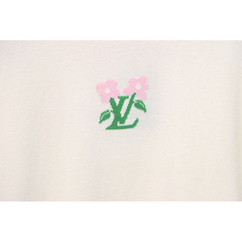 High Quality Batch Louis Vuitton LV Tyler co-branded floral jacquard knitted short-sleeved T-shirt