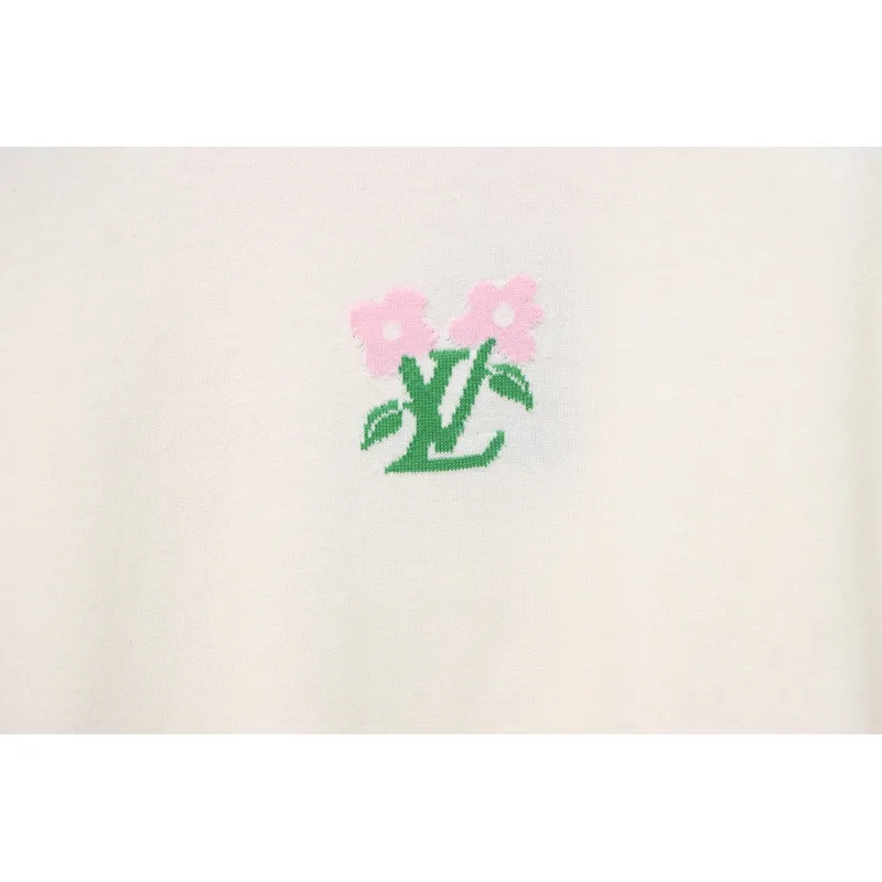 High Quality Batch Louis Vuitton LV Tyler co-branded floral jacquard knitted short-sleeved T-shirt