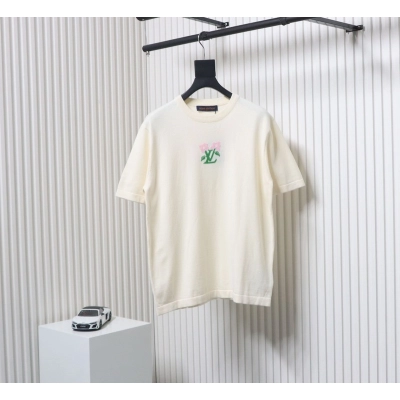 High Quality Batch Louis Vuitton LV Tyler co-branded floral jacquard knitted short-sleeved T-shirt 01