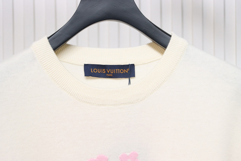 High Quality Batch Louis Vuitton LV Tyler co-branded floral jacquard knitted short-sleeved T-shirt