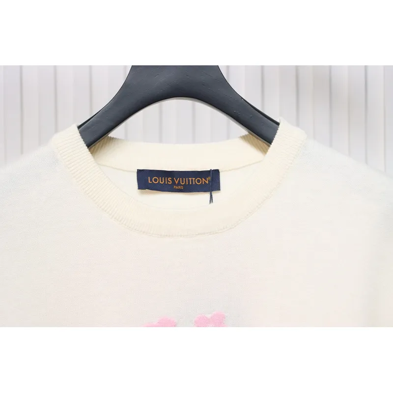 High Quality Batch Louis Vuitton LV Tyler co-branded floral jacquard knitted short-sleeved T-shirt