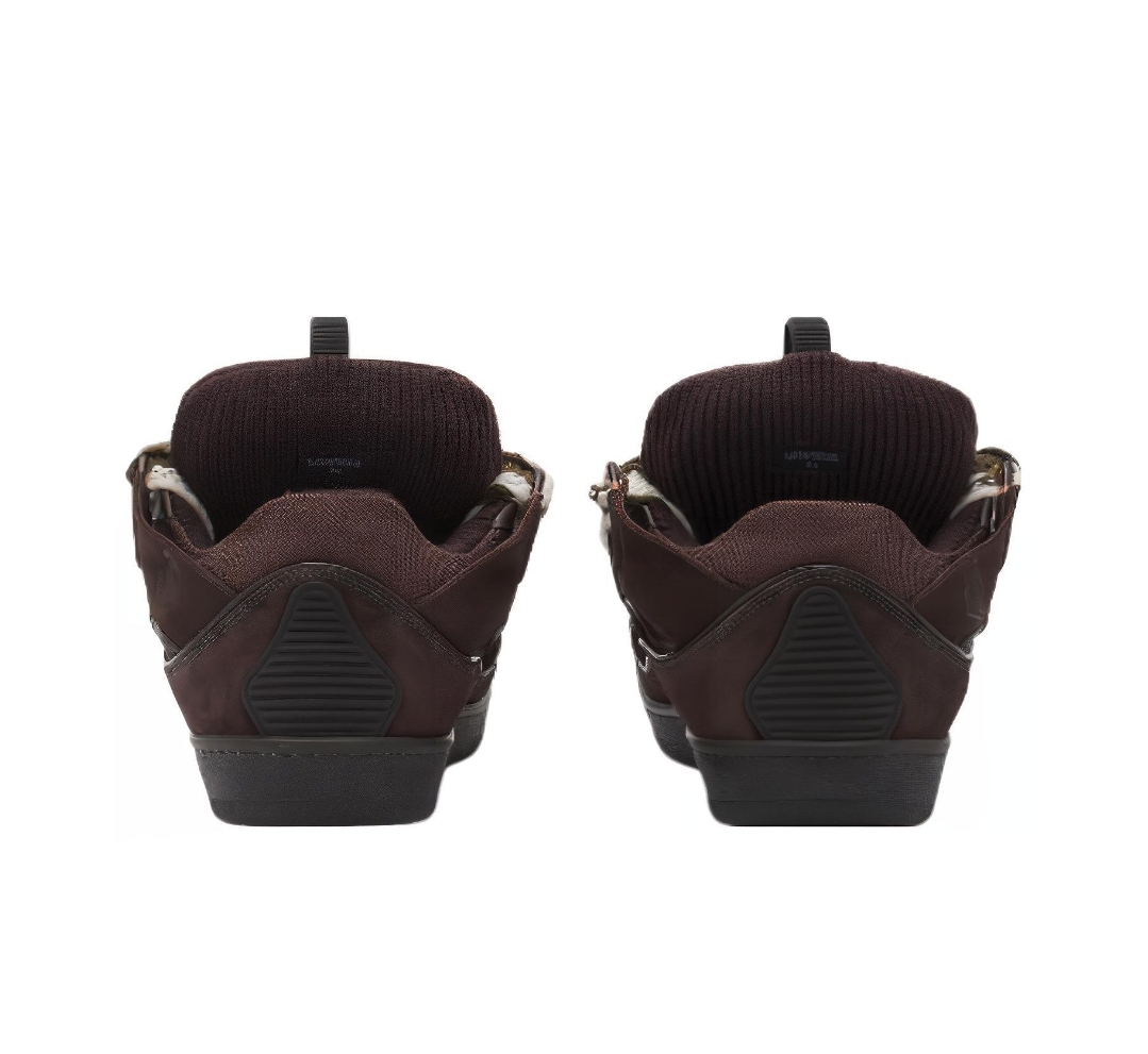 Lanvin Sneakers Calfskin, Polyester in Brown