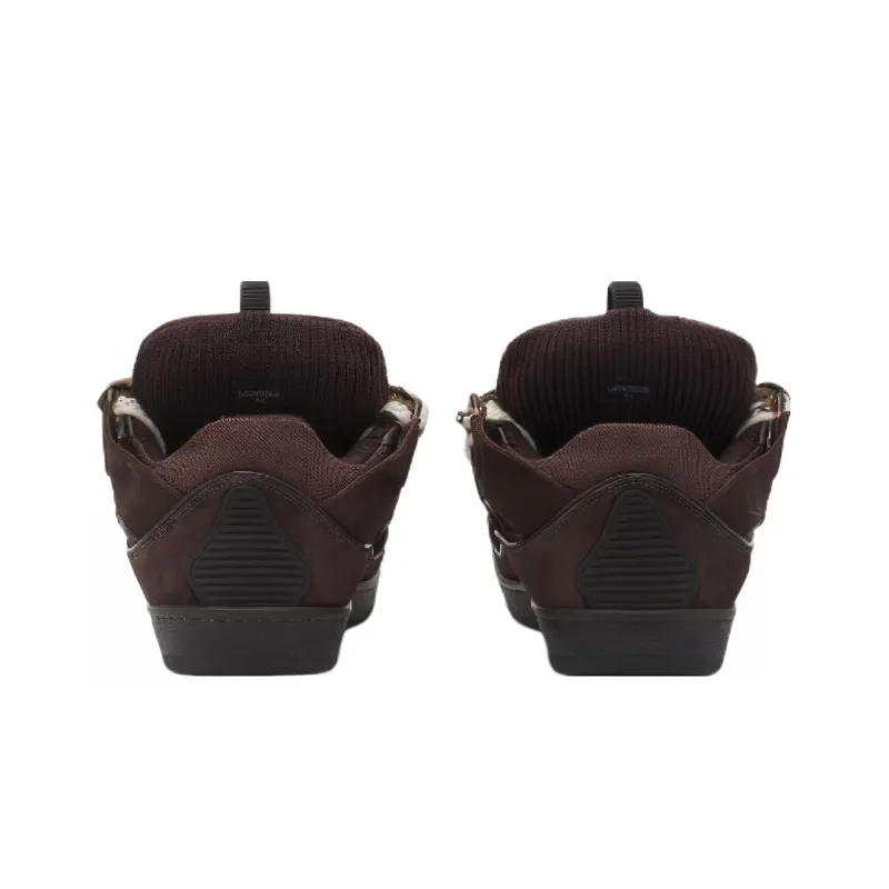 Lanvin Sneakers Calfskin, Polyester in Brown