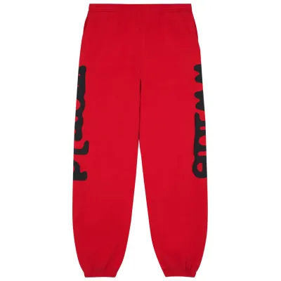 Sp5der Beluga Sweatpants 'Red/Black' 01