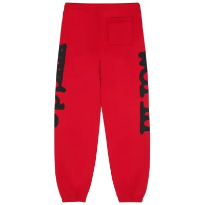 Sp5der Beluga Sweatpants 'Red/Black' 02