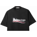 Balenciaga Blurred Coke Printed Short Sleeve Navy
