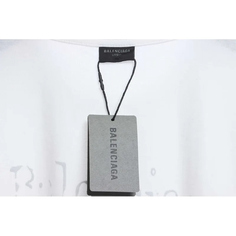 Balenciaga damaged coke wave short-sleeve white