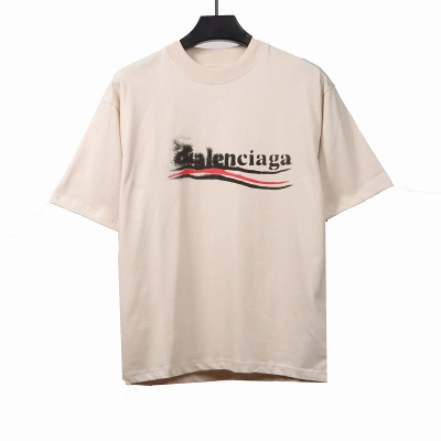 Balenciaga fuzzy cola print short-sleeve white 01