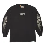 Gallery Dept. Flames L/S T-Shirt Black