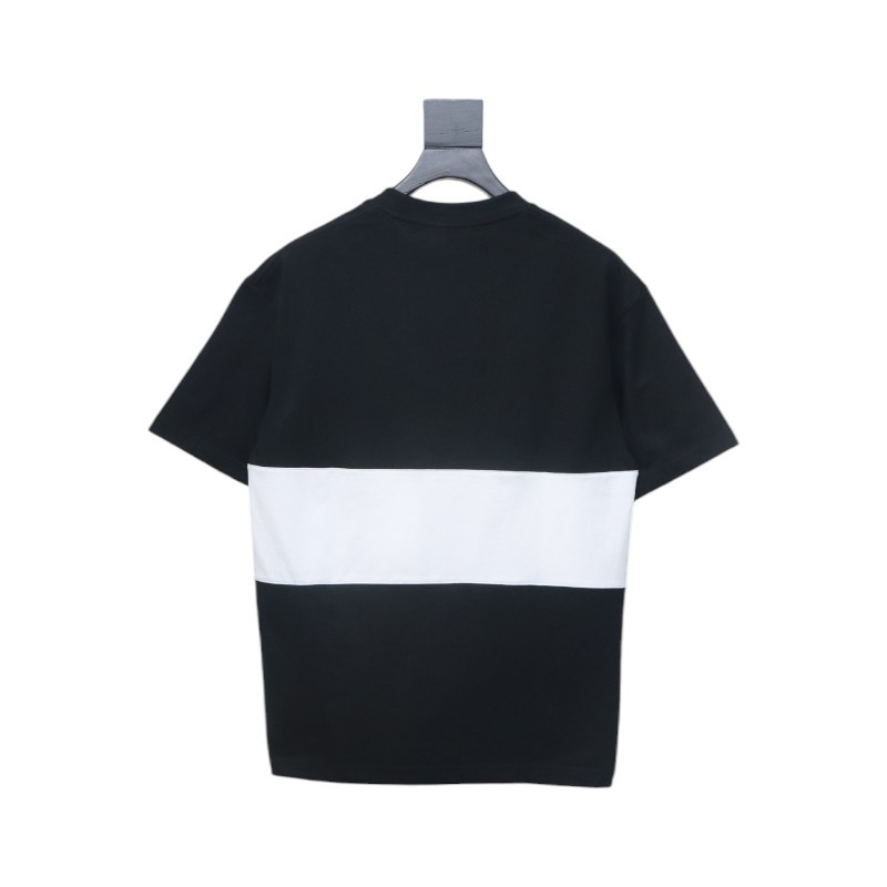 PK God Batch Burberry Black and white striped horse print short sleeves