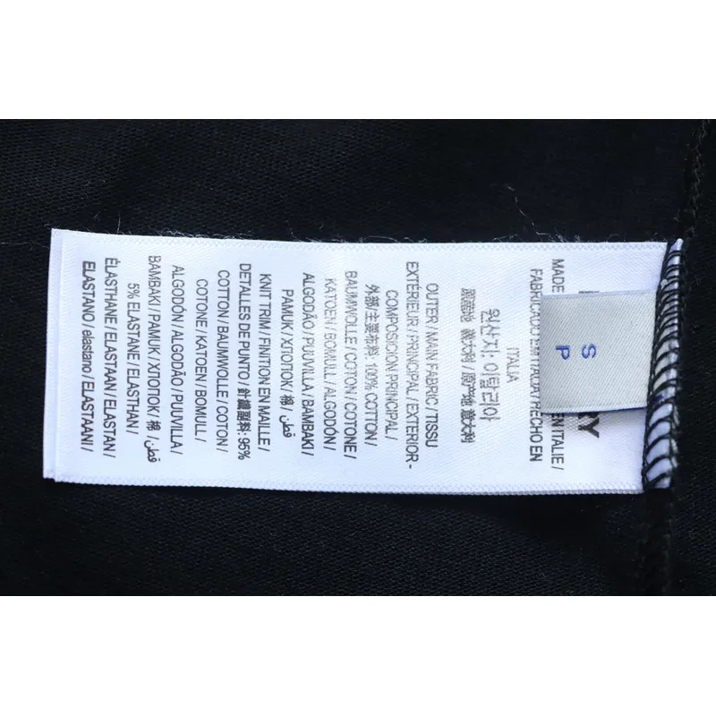 PK God Batch Burberry Black and white striped horse print short sleeves