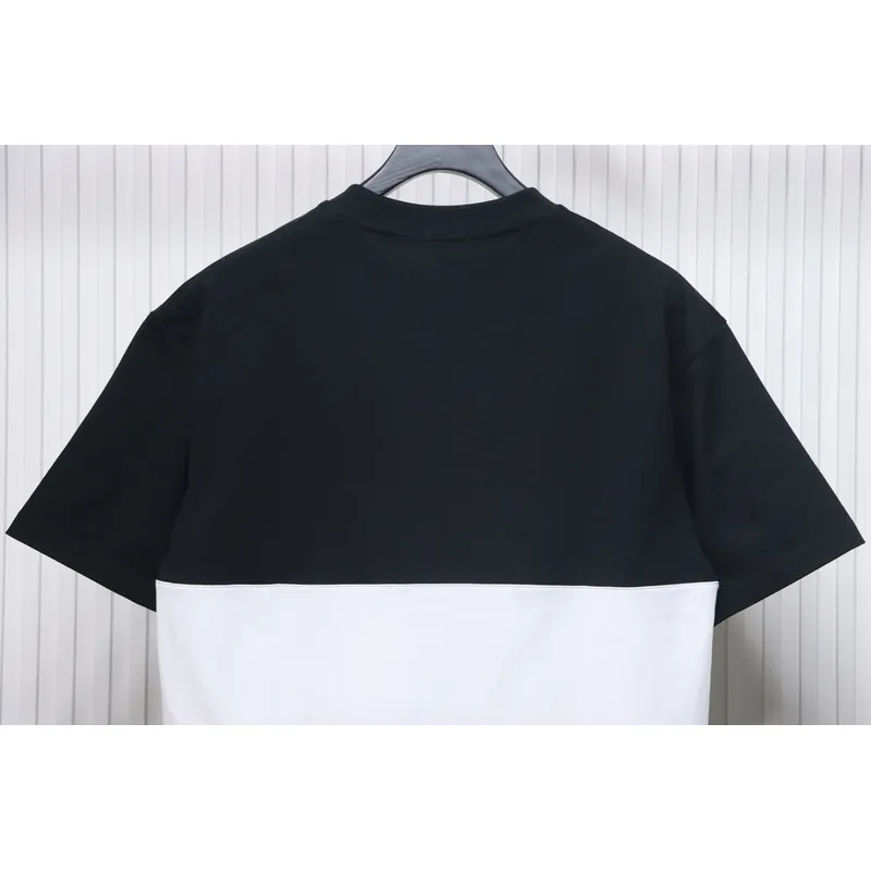 PK God Batch Burberry Black and white striped horse print short sleeves