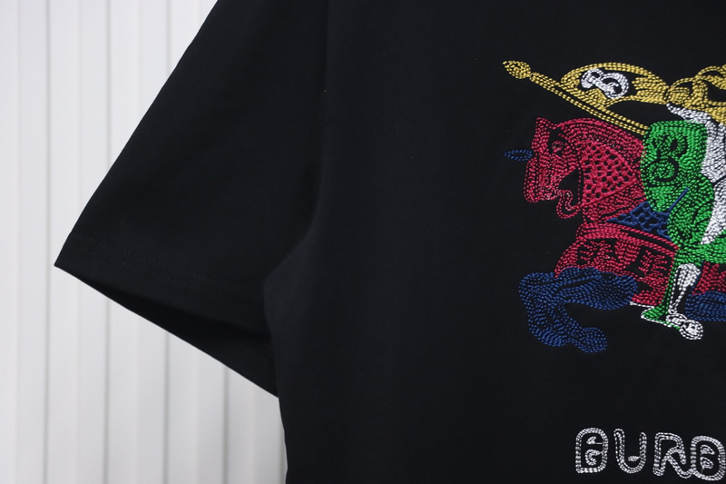 PK God Batch Burberry Colorful knight horse logo print short sleeves
