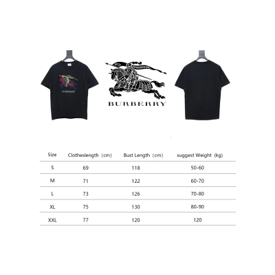 PK God Batch Burberry Colorful knight horse logo print short sleeves 02